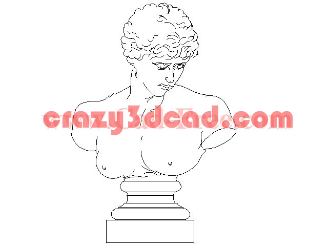 Upper body sculpture CAD blocks